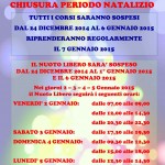 Chiusura Periodo Natalizio
