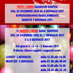 Chiusura Periodo Natalizio 2016